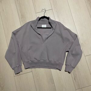 Abercrombie & Fitch Half-Zip fleece in taupe